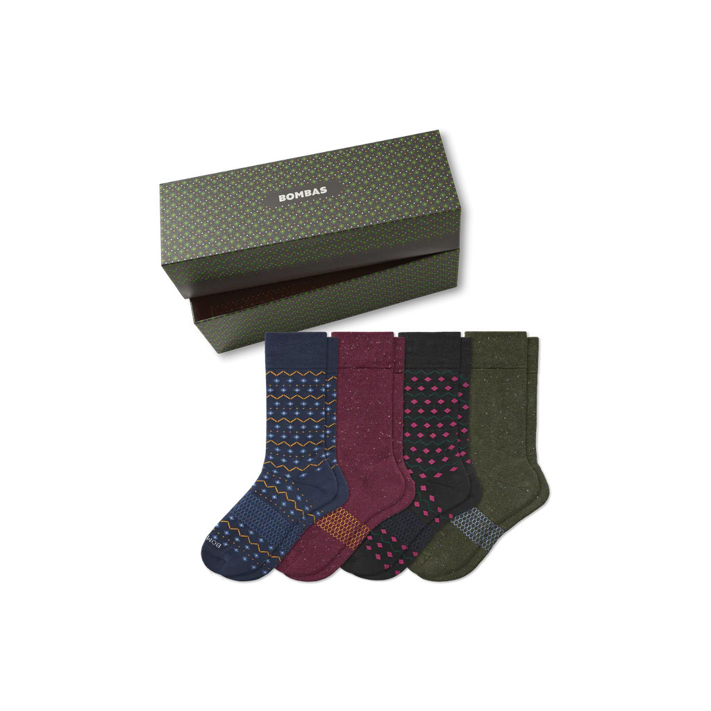Men's Dress Calf Sock 4-Pack Gift Box | Bombas