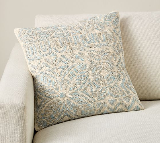 Cove Embroidered Pillow | Pottery Barn (US)