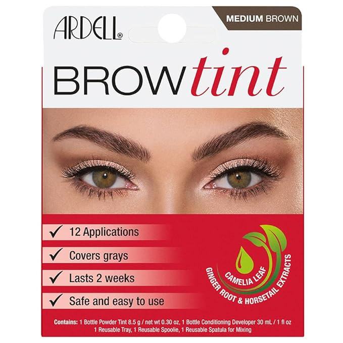 Ardell Brow Tint Kit Medium Brown – Eyebrow Dye Kit, Long-Lasting Brow Color with Natural Extra... | Amazon (US)