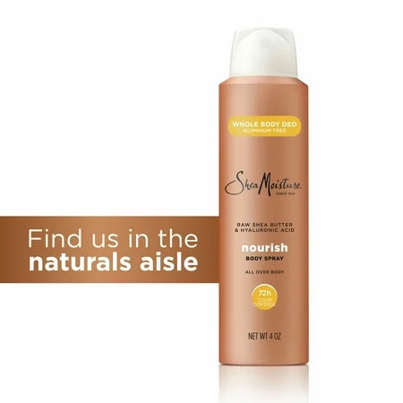 SheaMoisture Whole Body Deodorant Spray for Women Nourish Raw Shea Butter Aluminum Free, 4 oz | Walmart (US)