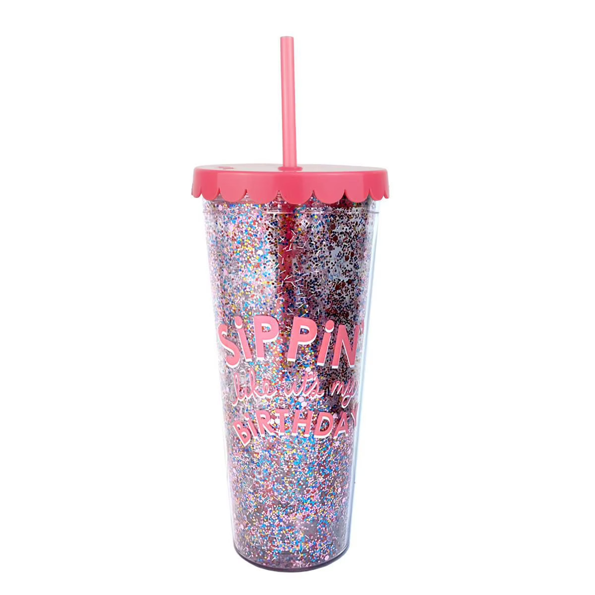 Packed Party 'Sippin' Like It's My Birthday' Tumbler 22OZ, Multi-color confetti | Walmart (CA)