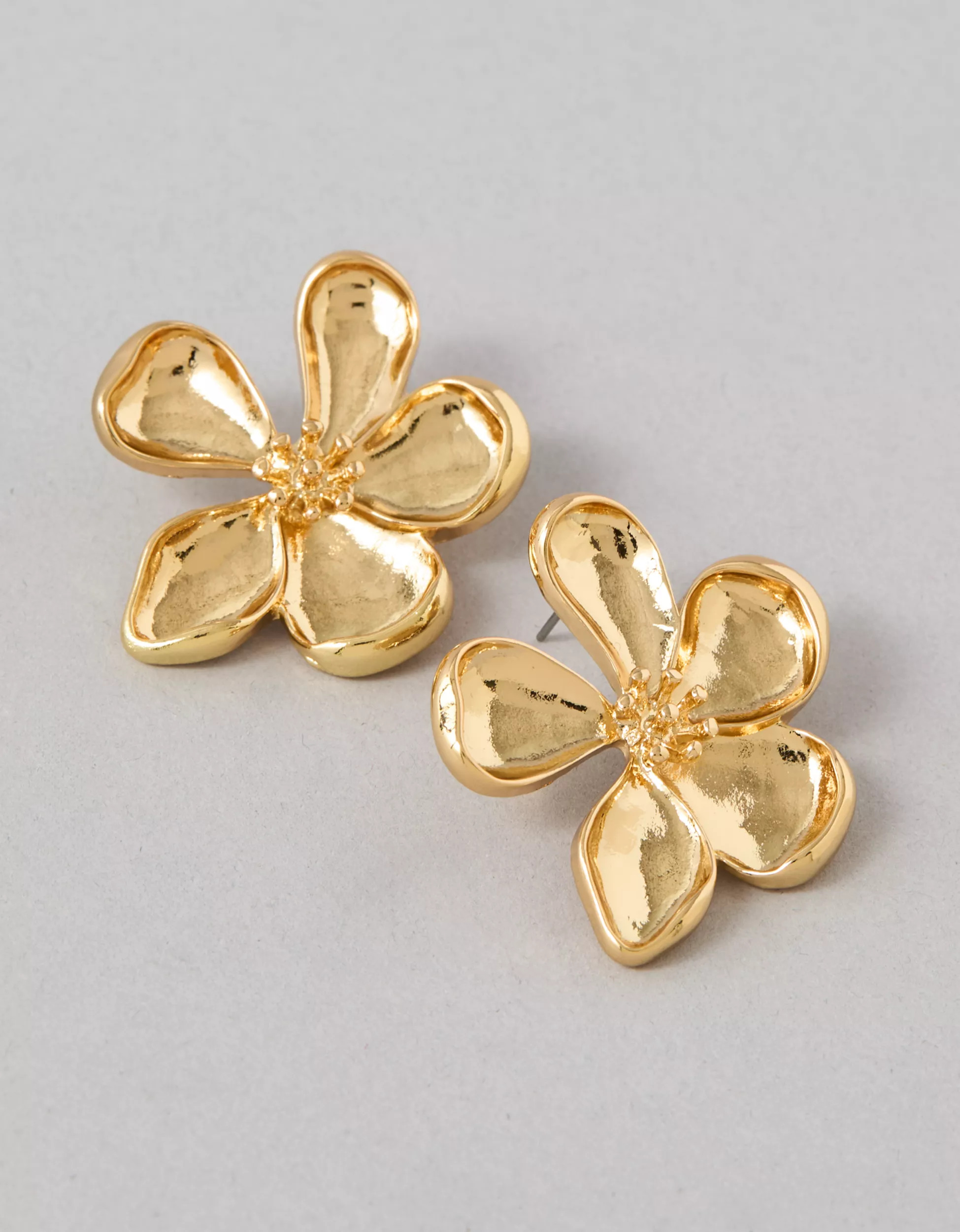 AEO Gold Flower Earrings | American Eagle Outfitters (US & CA)