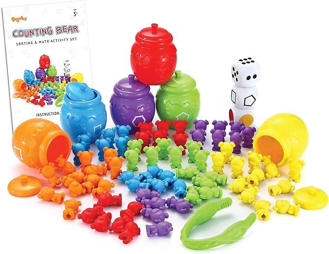JOYIN Play-Act Counting/Sorting Bears Toy Set with Matching Sorting Cups Toddler Game for Pre-Sch... | Amazon (US)