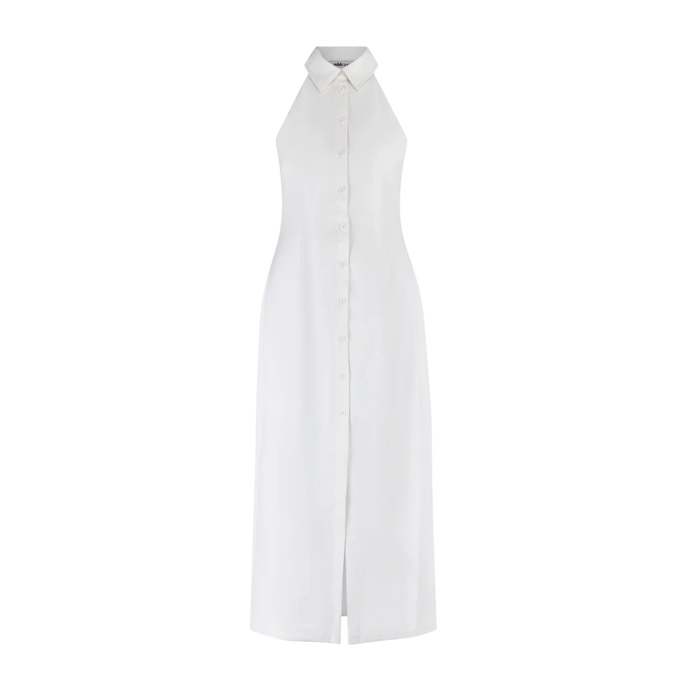 The Ultimate Muse Collar Maxi Dress | White | Odd Muse
