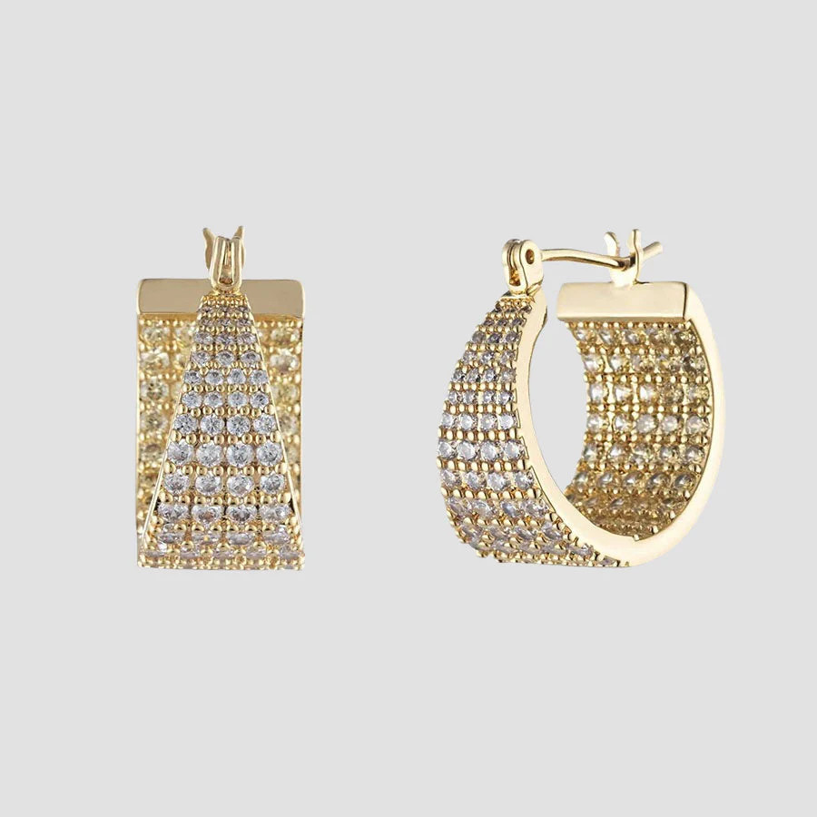 Monet Crystal Inside Out Hoop Earrings | BONHEUR JEWELRY
