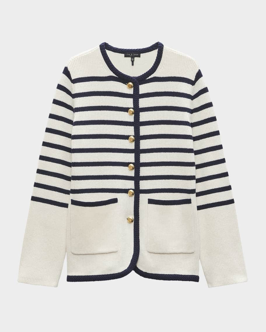 Rag & Bone Nancy Stripe Wool Cardigan | Neiman Marcus