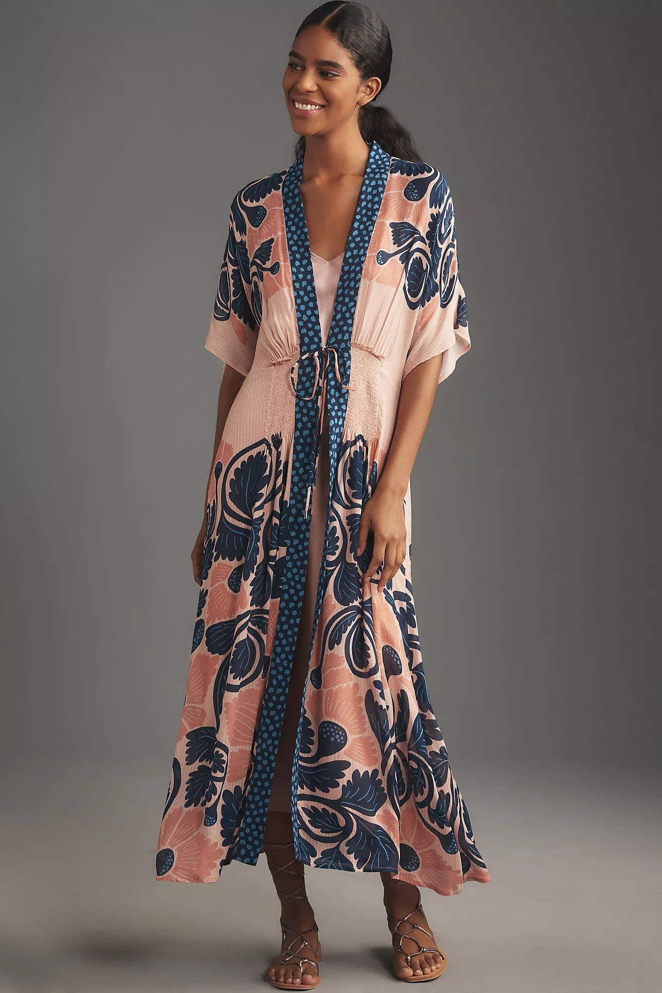 Bl-nk Printed Sheer Kaftan | Anthropologie (US)