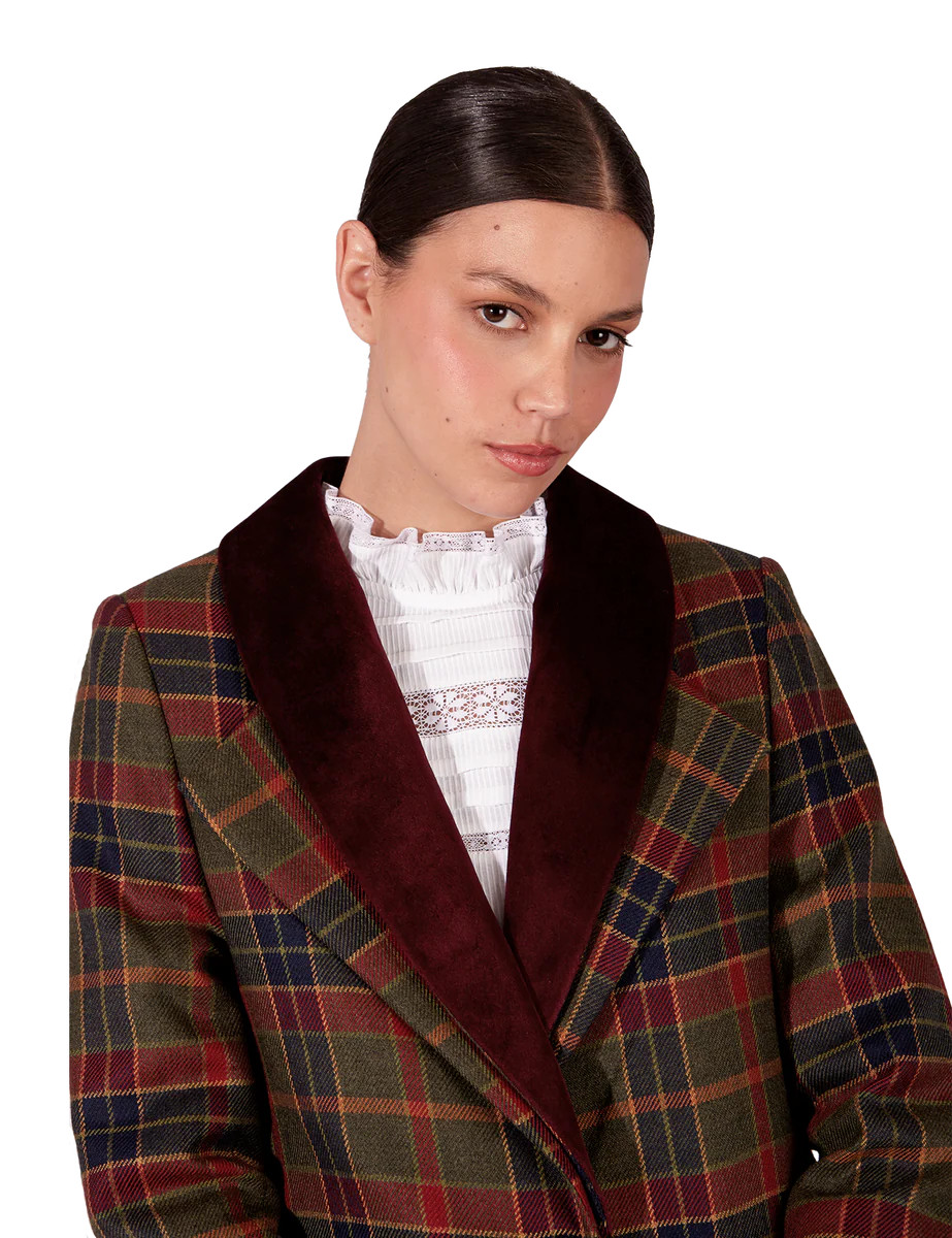 Odette Green & Red Coat by PARIS/64 | PARIS/64