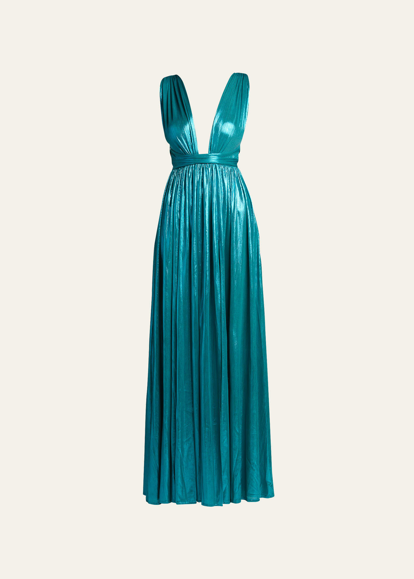 Romi Metallic Empire Gown | Bergdorf Goodman