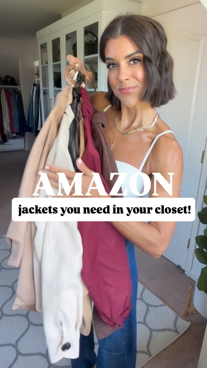 Amazon jackets! Size small in all, xs in tank. Size 24 in jeans.

#LTKdayinmylife #LTKmomlife #LTKgrwm