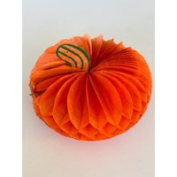 Halloween Vtg Antique Sign Wall Decoration Ephemera 1960S Honeycomb Pumpkin Fold Bc2 | Etsy (US)