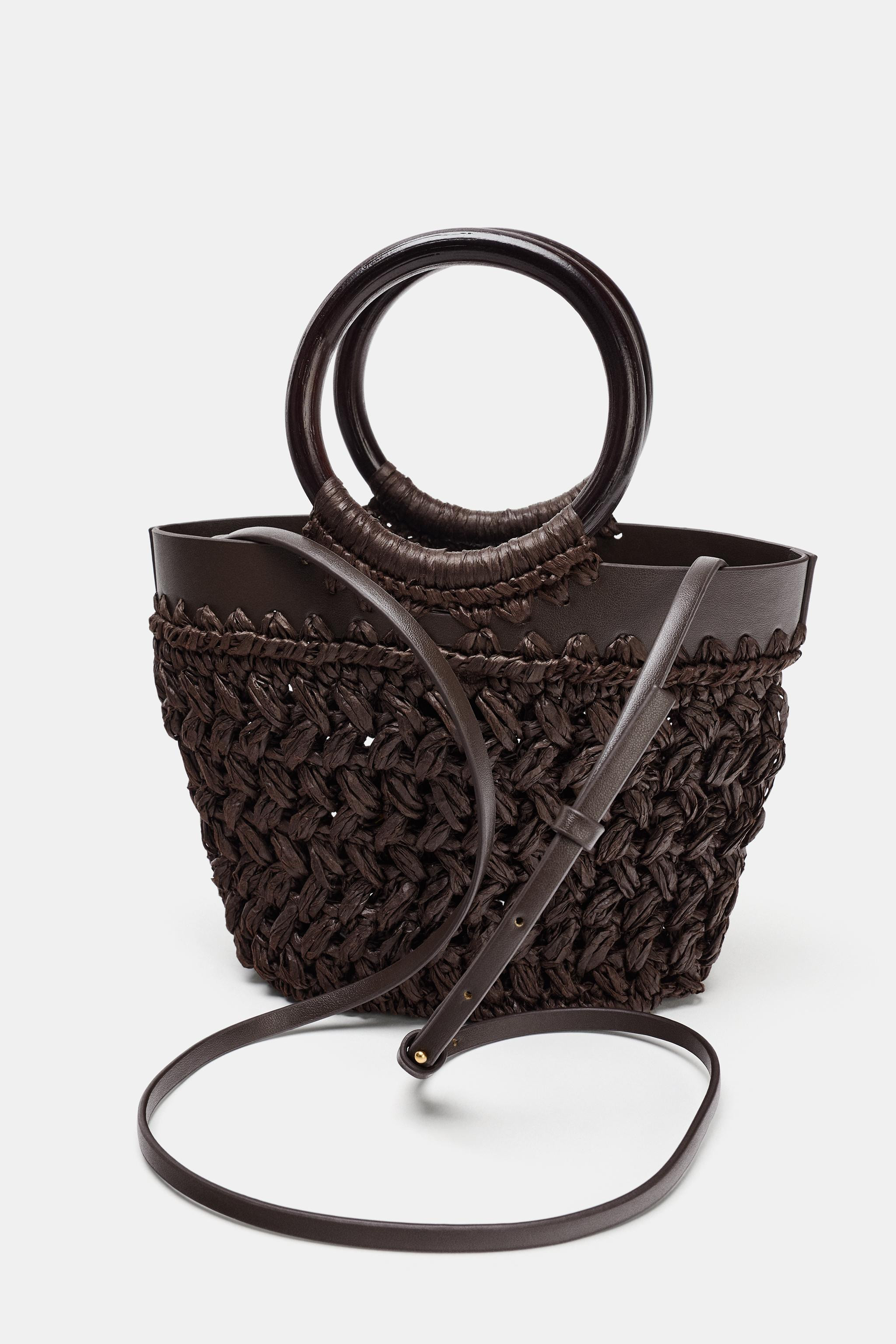 MINI RAFFIA TOTE BAG | Zara UK
