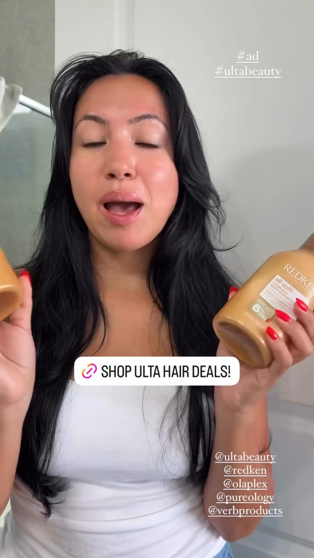 #ad
#ultabeauty  @ultabeauty 
@redken 
@olaplex 
@pureology 
@verbproducts