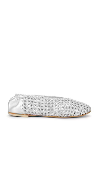 Freda Salvador Riley Flat in Metallic Silver, grey. - size 10 | Revolve Clothing (Global)