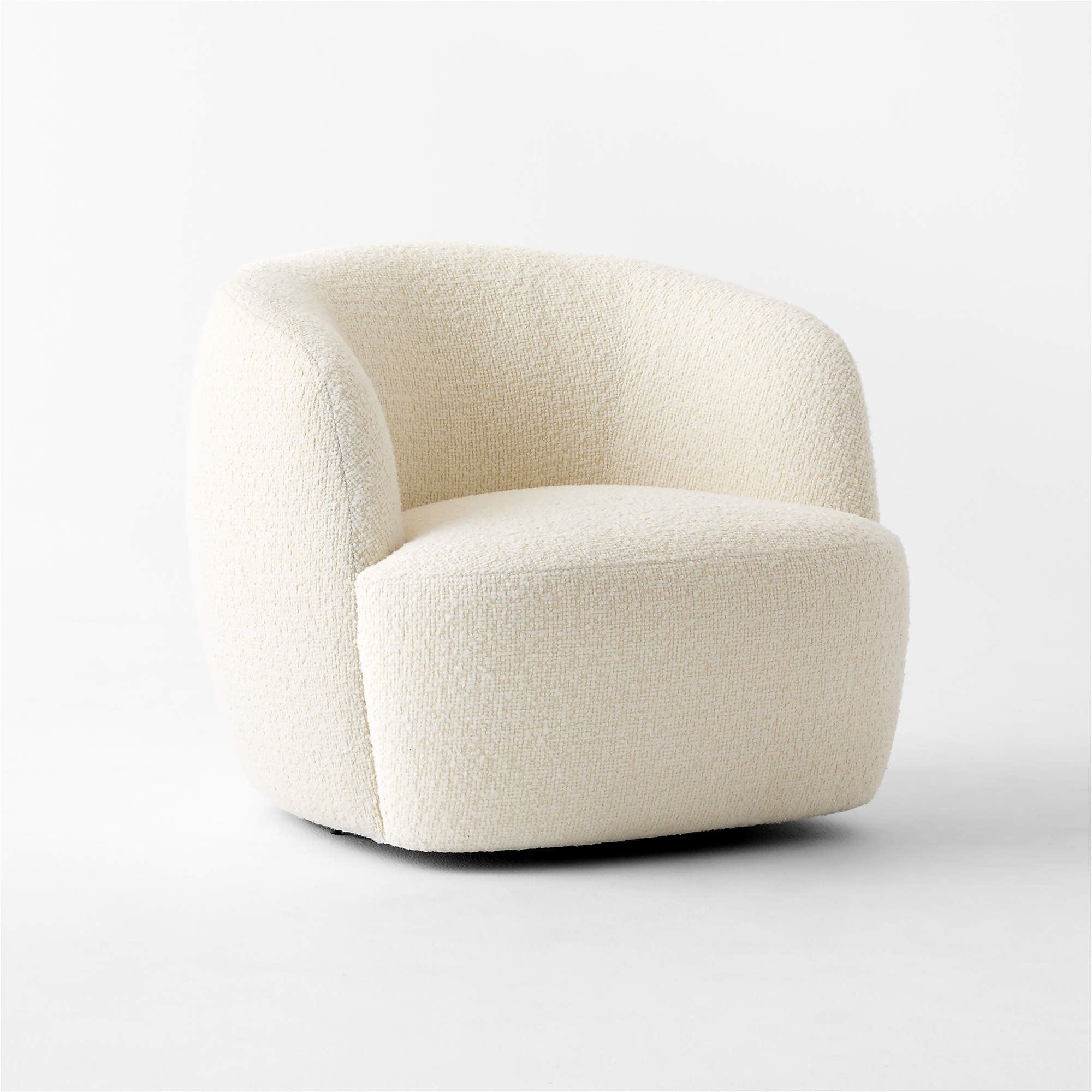 Gwyneth Ivory Boucle Swivel Chair by goop + Reviews | CB2 | CB2