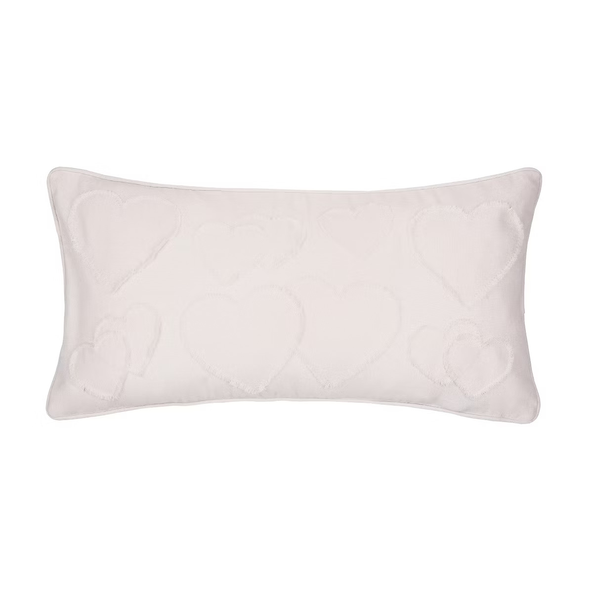 C&F Home 12" x 24" White Heart Applique Valentine's Day Heart Pillow | Target