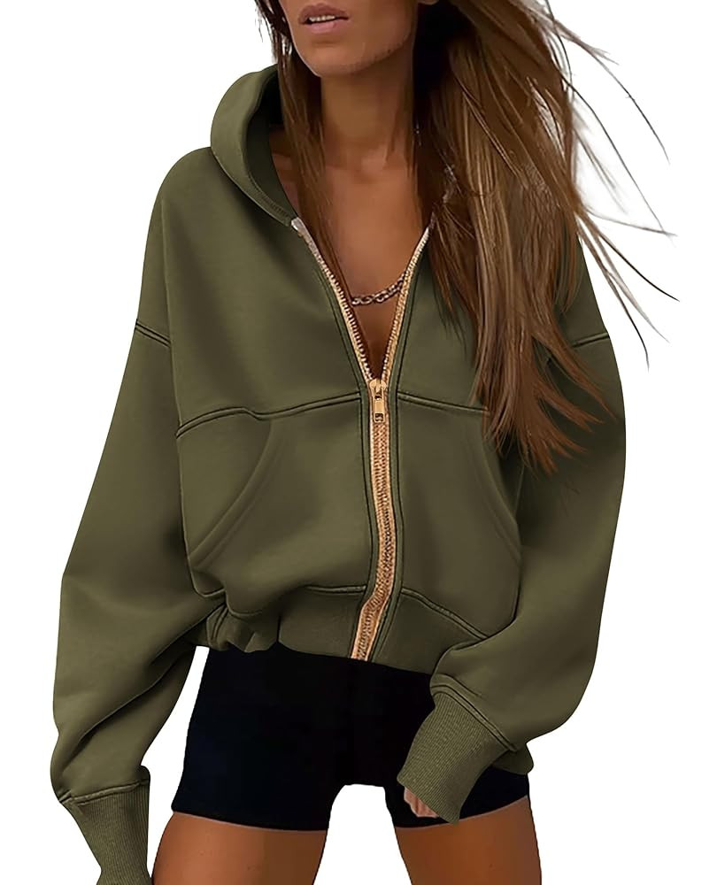 PRETTYGARDEN Hoodies for Women Sweatshirt Zip Up Hoodie Fall Fashion 2025 Trendy Long Sleeve Jack... | Amazon (US)