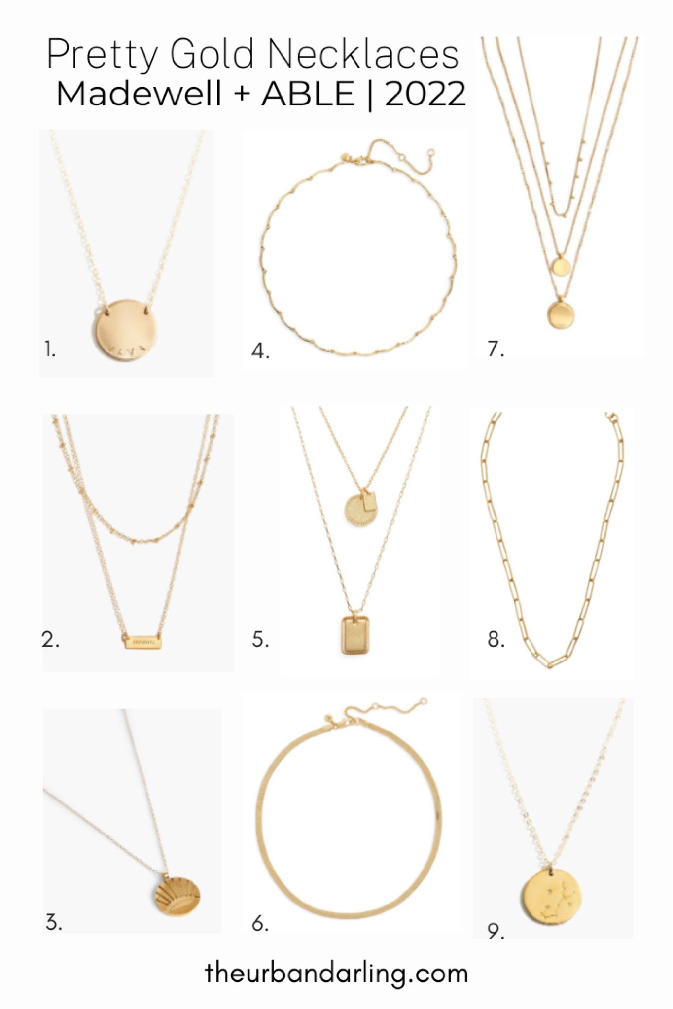 Pretty Gold Necklaces from Madewell + ABLE 2022!

#LTKunder100 #LTKstyletip #LTKGiftGuide