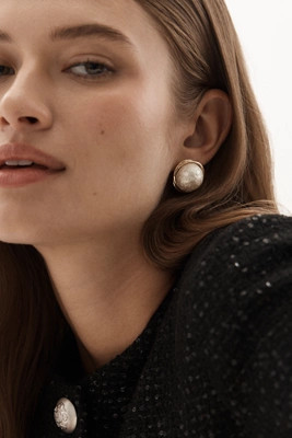 Vintage-Inspired Pearl Post Earrings | Anthropologie (US)