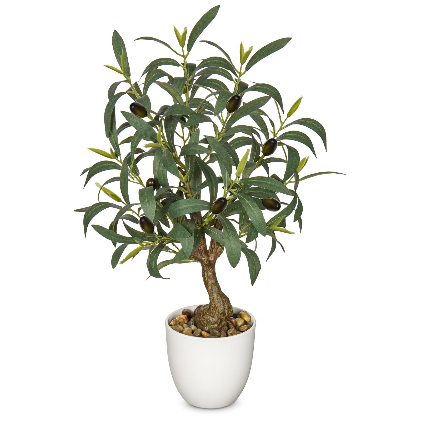 Hollyone 45CM Artificial Olive Plant in Pot, Fake Olive Potted Plant Artificial Plant, Decorative... | Amazon (UK)