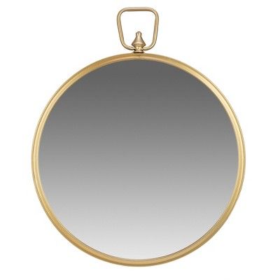 22" Wall Mirror with Decorative Handle Gold - Patton Wall Decor | Target