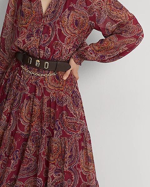 Paisley Crinkle Georgette Tiered Dress | Ralph Lauren (UK)