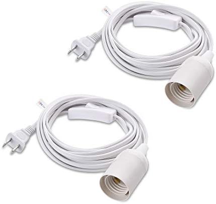 Cable Matters 2-Pack Hanging Light Cord (Light Socket with Cord) with On Off Toggle Switch in Whi... | Amazon (US)