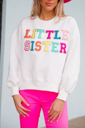 LITTLE SISTER WHITE PULLOVER | Judith March