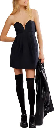 Free People Floreo Pleated Strapless Minidress | Nordstrom | Nordstrom