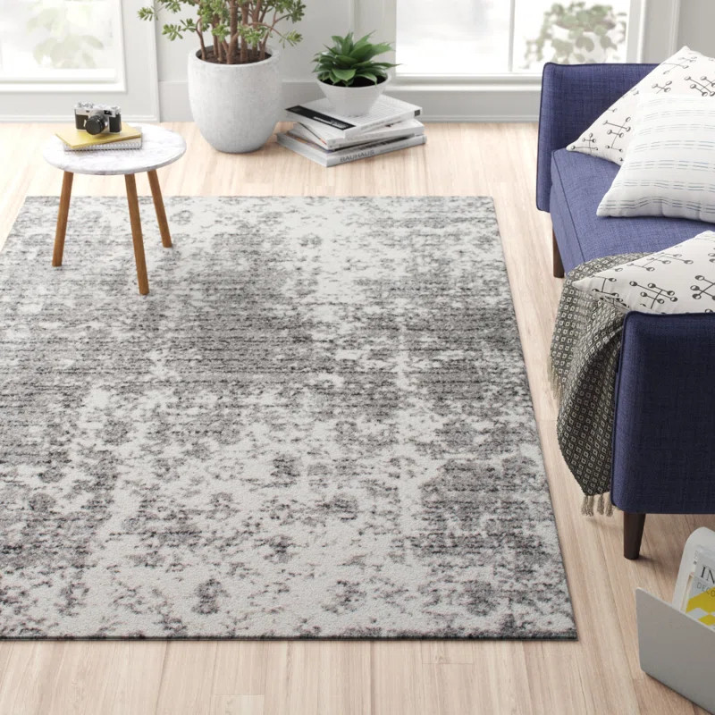 Waterbury Abstract Area Rug in Gray/White | Wayfair North America