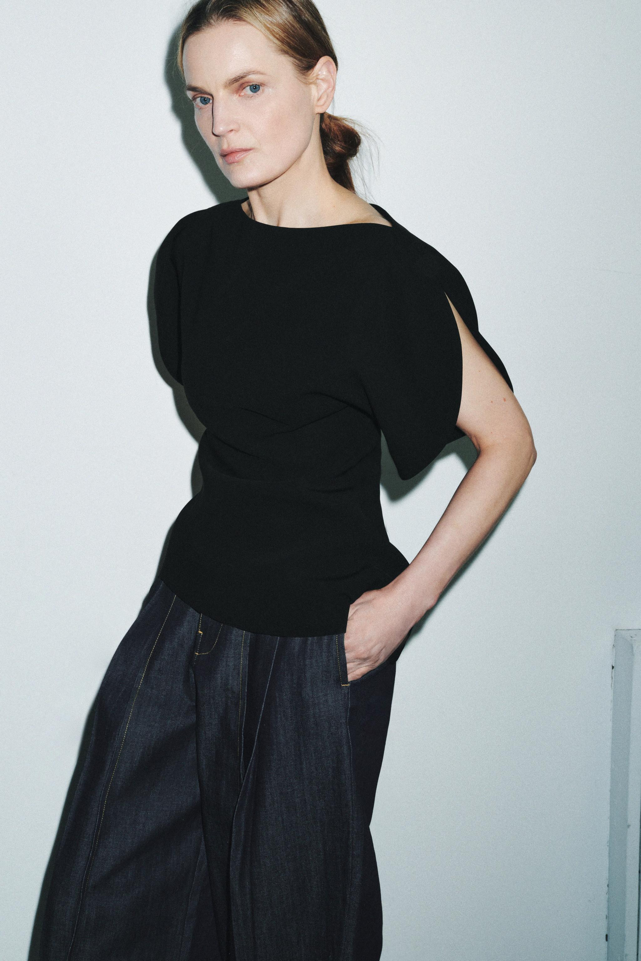 BALLOON SLEEVE TOP ZW COLLECTION | Zara US