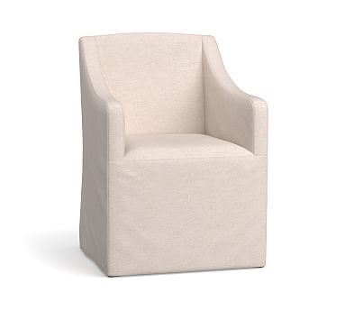 Classic Slope Slipcovered Dining Armchair | Pottery Barn (US)