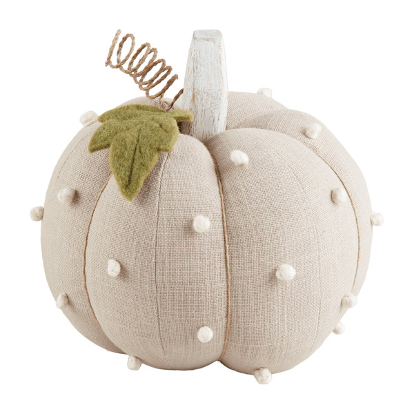 Taupe French Knot Pumpkin | Mud Pie