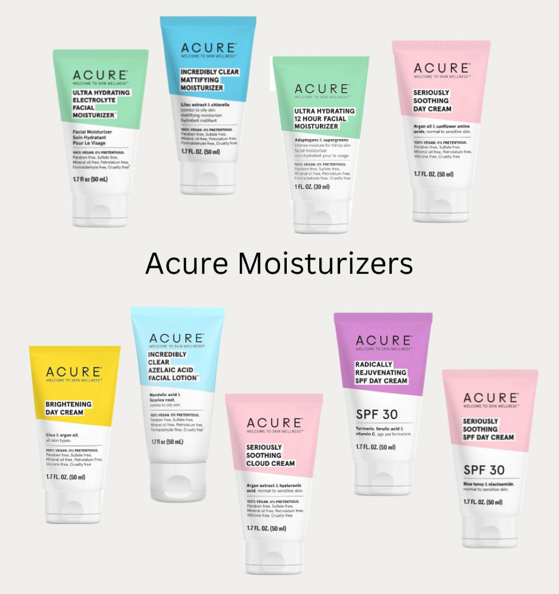#nontoxic face creams from Acure