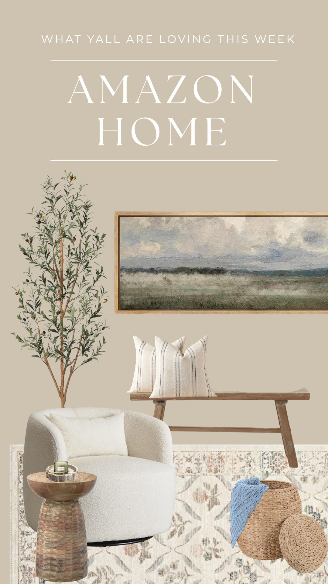 Stylish and comfy home decor finds this week! Great for creating a cozy living room. 


• 
• 
• 
home essentials, summer home decor, cozy home, living room refresh, farmhouse style, elegant decor, home inspo, stylish touches 

 #LTKSeasonal #LTKHome