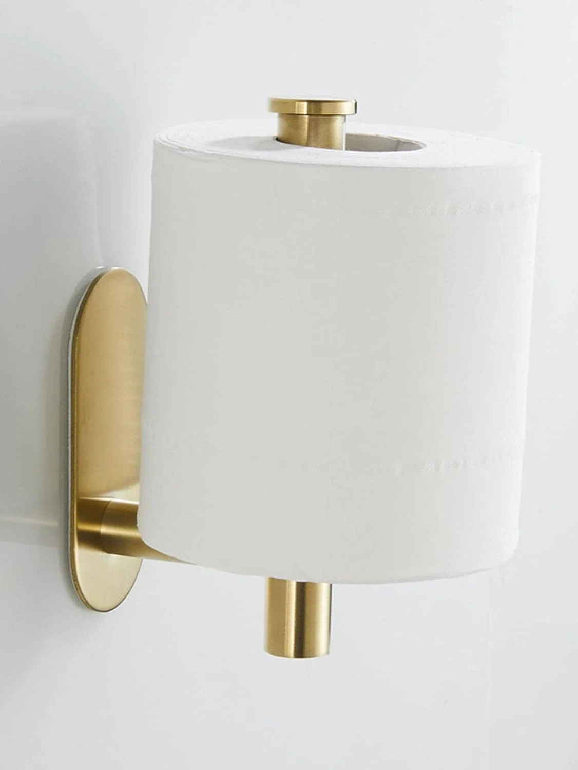 Sleek Black Stainless Steel Bathroom Adhesive Toilet Paper Holder With Nano Tape | Wayfair North America