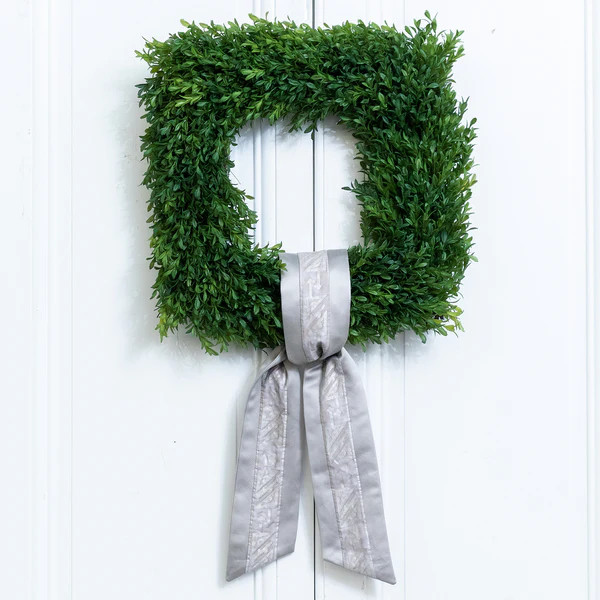 Square Boxwood Wreath | Fig and Dove