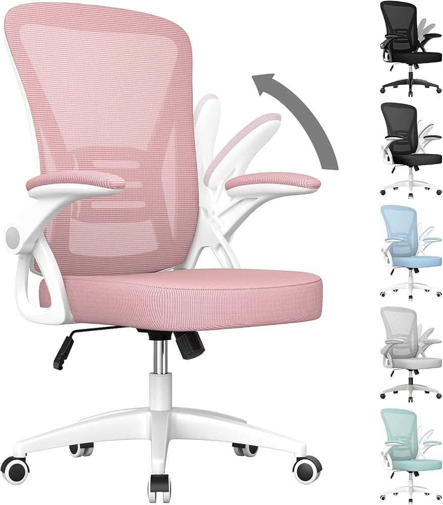 naspaluro Ergonomic Office Chair, Mid Back Desk Chair with Adjustable Height, Swivel Chair with F... | Amazon (US)