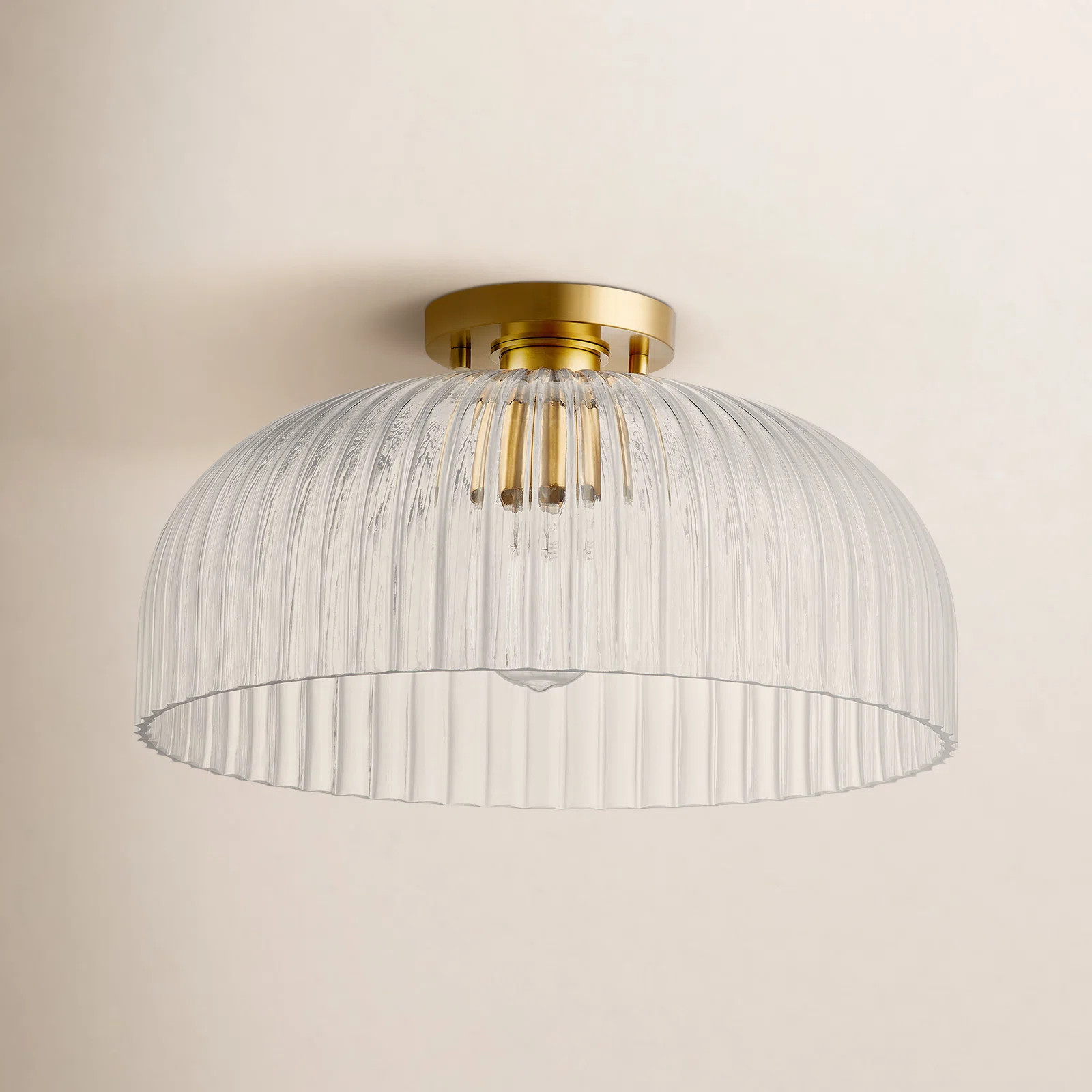 Whistler 1-Light Ceiling Light in Natural Brass | Birch Lane