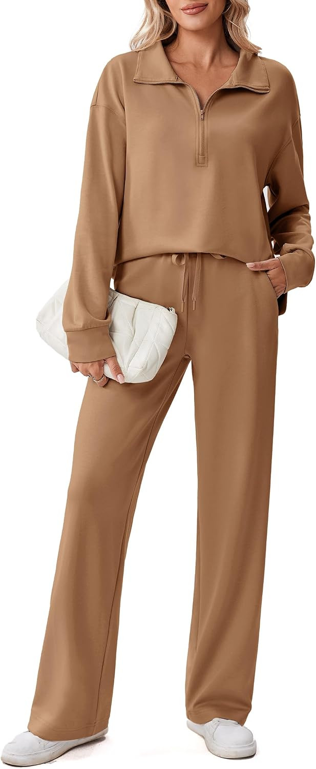 PINSPARK 2 Piece Sets for Women 1/2 Zip Sweatsuit 2026 Matching Outfit Fall | Amazon (US)