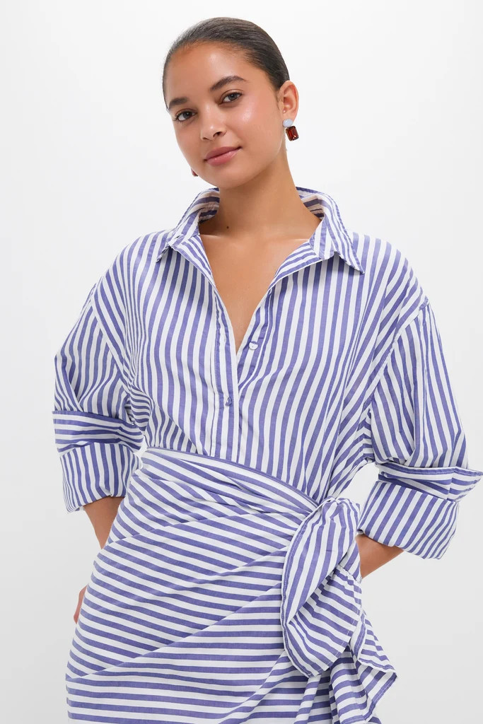 Stripe Blue and White Classic Button Down Shirt | Tuckernuck (US)