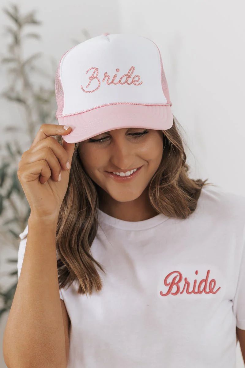 Pink Bridal Western Trucker Hat | Magnolia Boutique