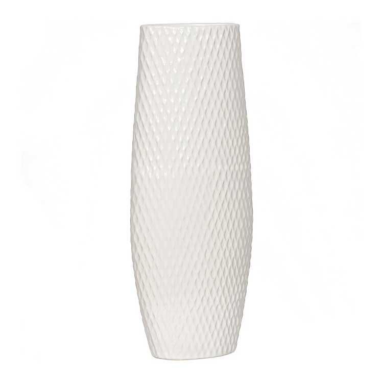 New! White Texture Ceramic Vase | Kirkland's Home