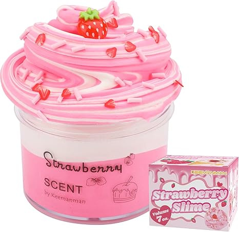 Strawberry Butter Slime, 7 oz. Scented Slime Kit Toys Cute Preppy Stuff for Girls Boys Kids, Cool... | Amazon (US)
