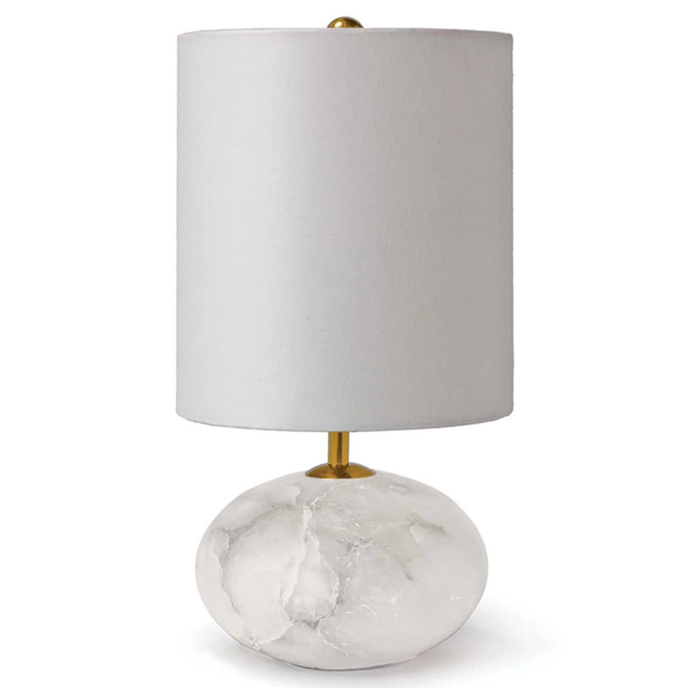 Regina Andrew Modern Classic White Alabaster Table Lamp | Kathy Kuo Home