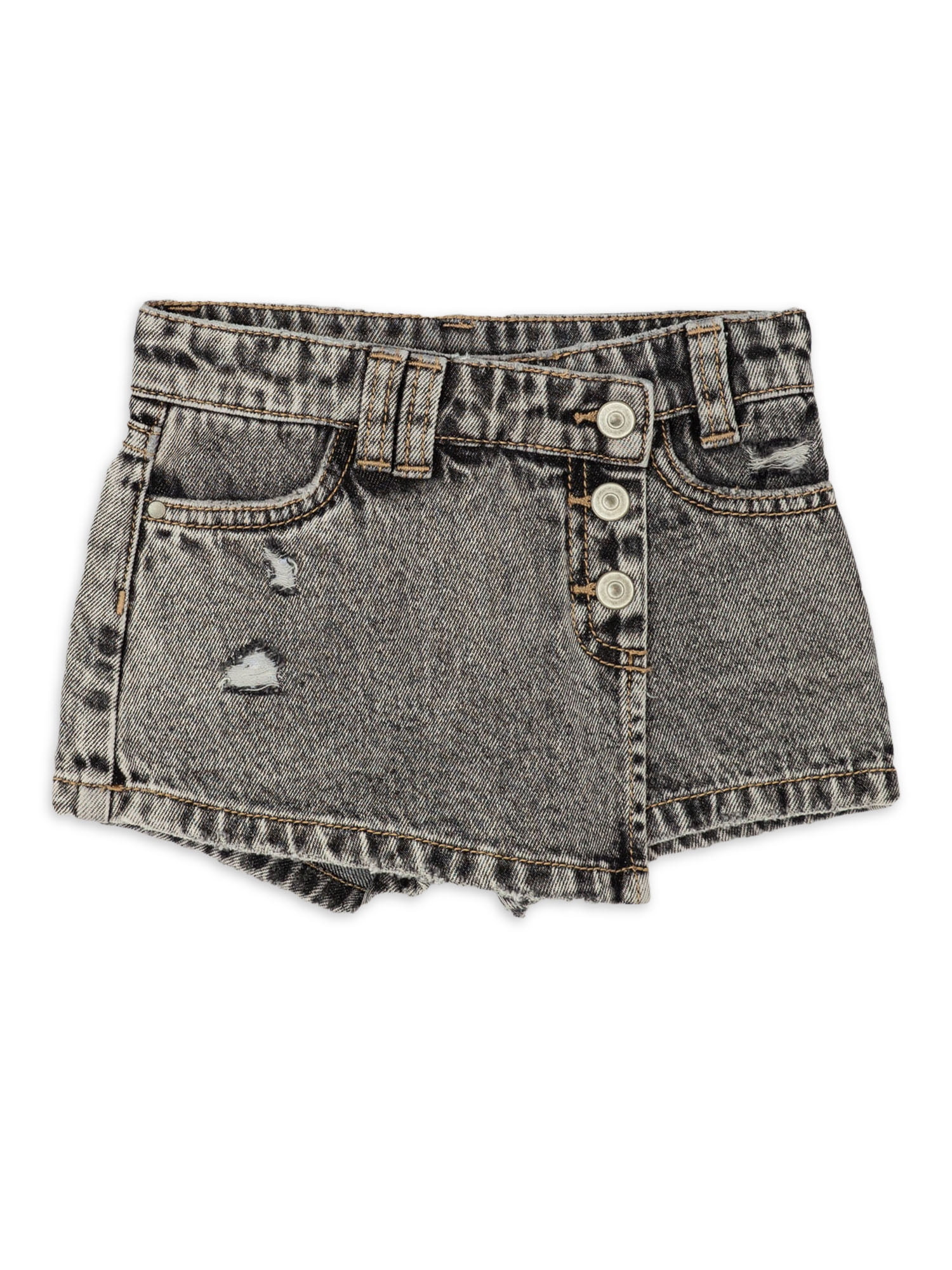 Wonder Nation Toddler Girls Denim Skort, Sizes 2 Toddler-18 Months | Walmart (US)