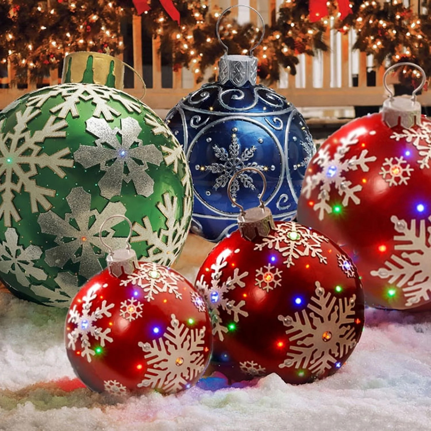 Inflatable Christmas Ball 23.6IN Giant Inflatable Ball Fun Christmas Inflatable Yard Decorations ... | Walmart (US)