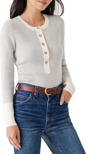 Mikki Organic Cotton & Cashmere Henley Sweater | Nordstrom