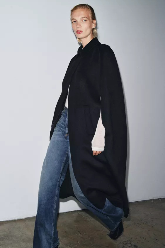 WOOL BLEND OVERSIZE CAPE ZW COLLECTION LIMITED EDITION | Zara US