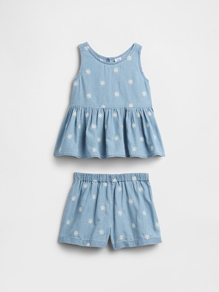 babyGap Chambray Two-Piece Outfit Set | Gap Factory